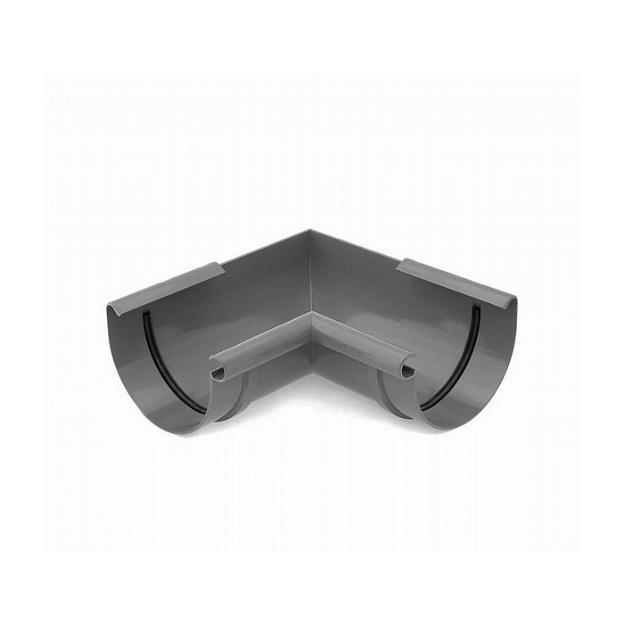 Угол желоба внутренний специальный (произвольный градус), пвх, d-125 мм, графит, BRYZA