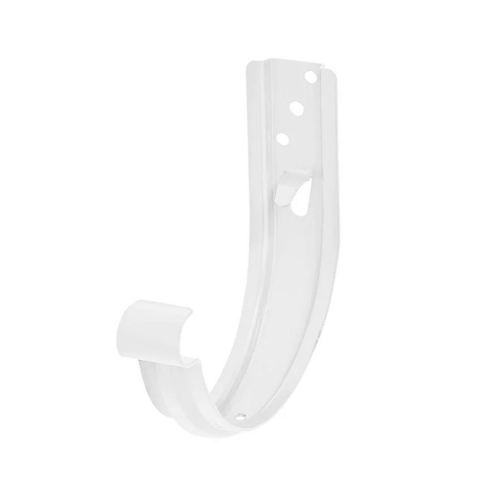 Крюк желоба универсальный с комплектом крепления, сталь, белый, d-150 мм, Aquasystem